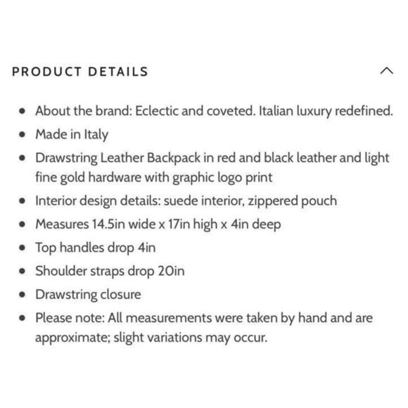 Gucci Leather drawstring Backpack With Attached Wristlet. NWT main image 2